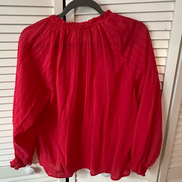 J Crew Factory Artist top in red swiss dot. Medium. Like new condition! - Picture 5 of 11